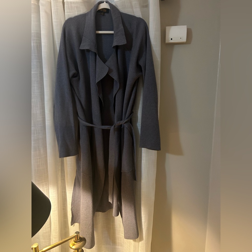 Longline sweater coat